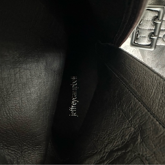 Free People Jeffrey Campbell Deja Vu Buckle Boots Distressed Pointy size 11 - Picture 8 of 12